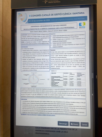 Pòster ACEBA al II Congrés Català de Gestió Clínica i Sanitària