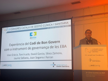 Dr. Lluís Gràcia presenta l'Experiència del Codi de Bon Govern de les EBA